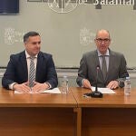 El presidente de la Diputación de Salamanca, Javier Iglesias, presenta los proyectos junto al diputado Antonio Agustín Labrador