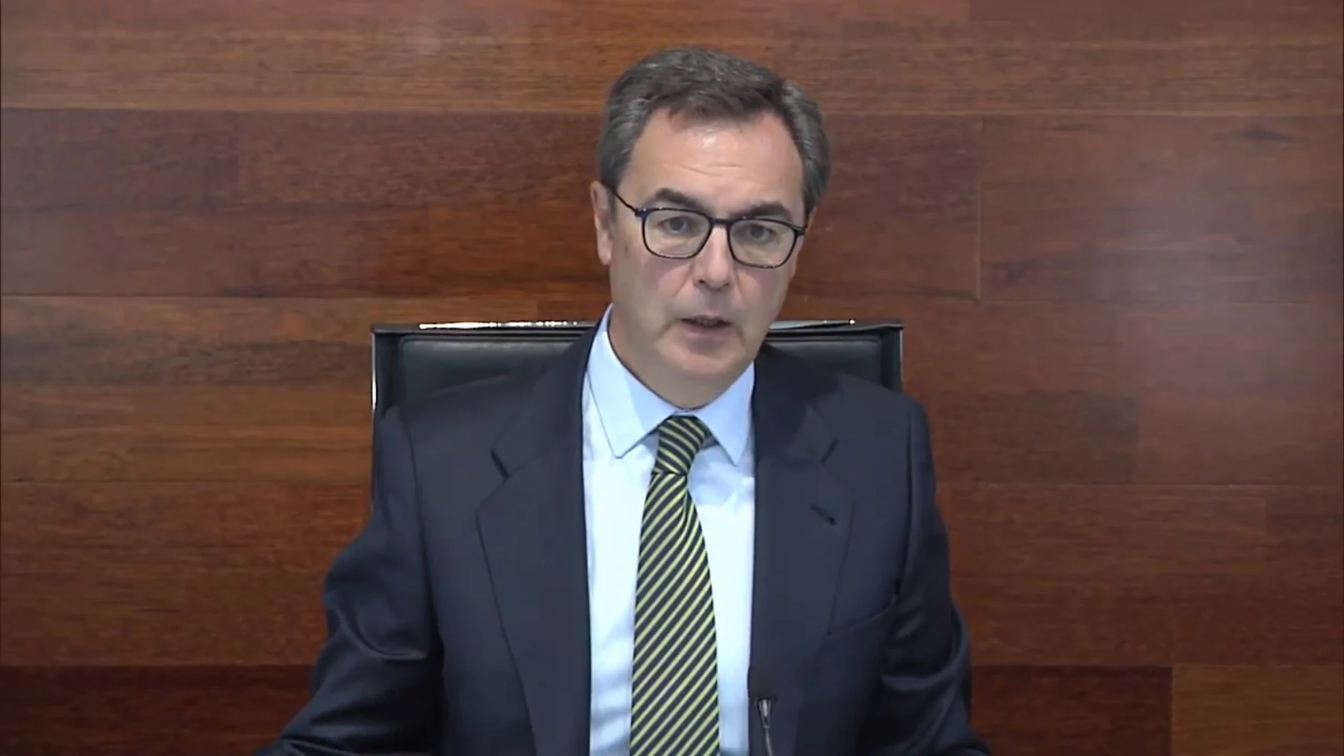 El consejero delegado de Bankia, José Sevilla, en la presentación de los resultados correspondientes al tercer trimestre de 2020