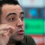 Xavi Hernández, en rueda de prensa