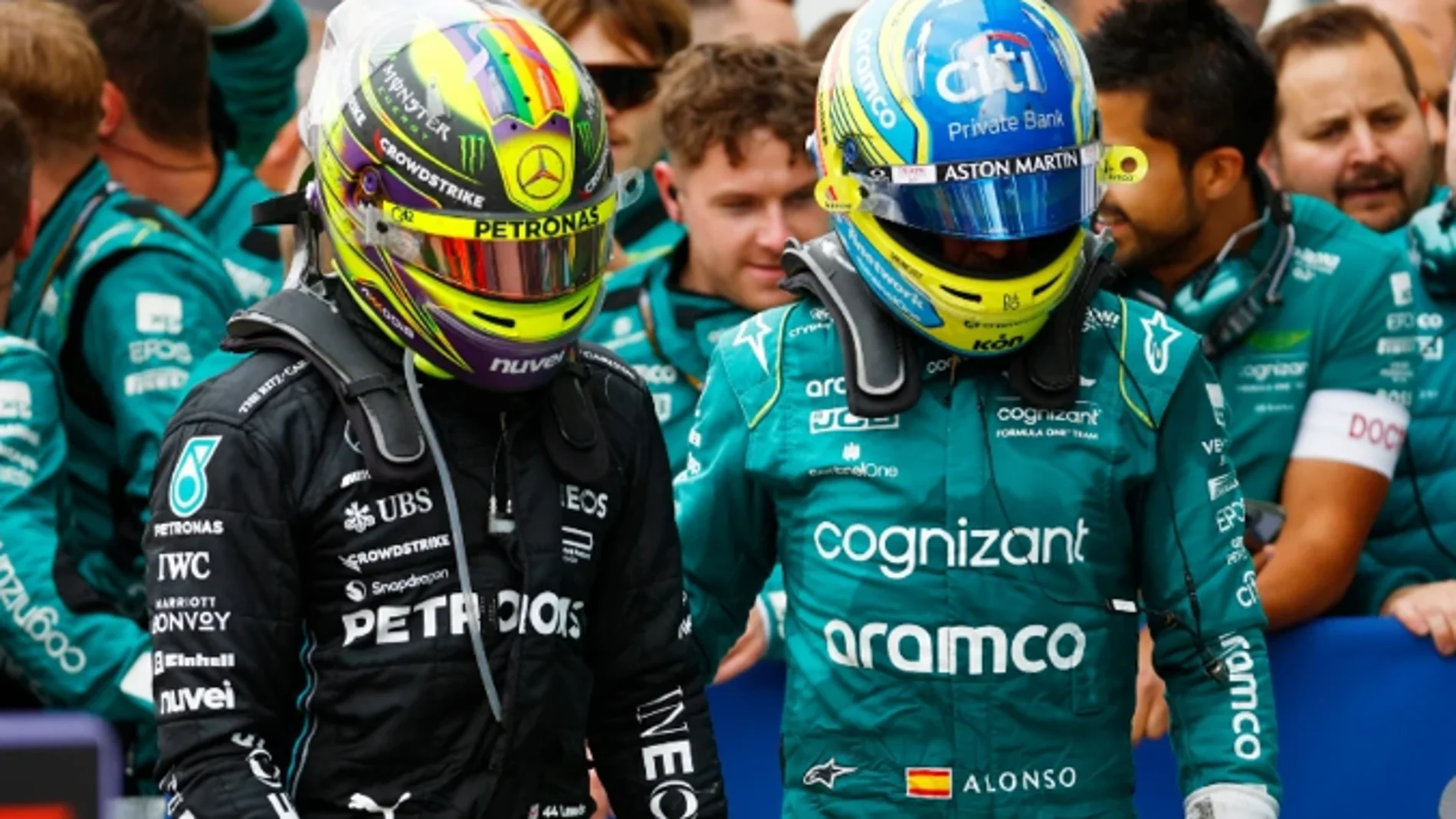 Lewis Hamilton y Fernando Alonso