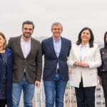 Rueda, con los cabezas de lista. 