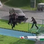 Escuadrón femenino chileno de la PDI protagoniza aparatoso incidente 