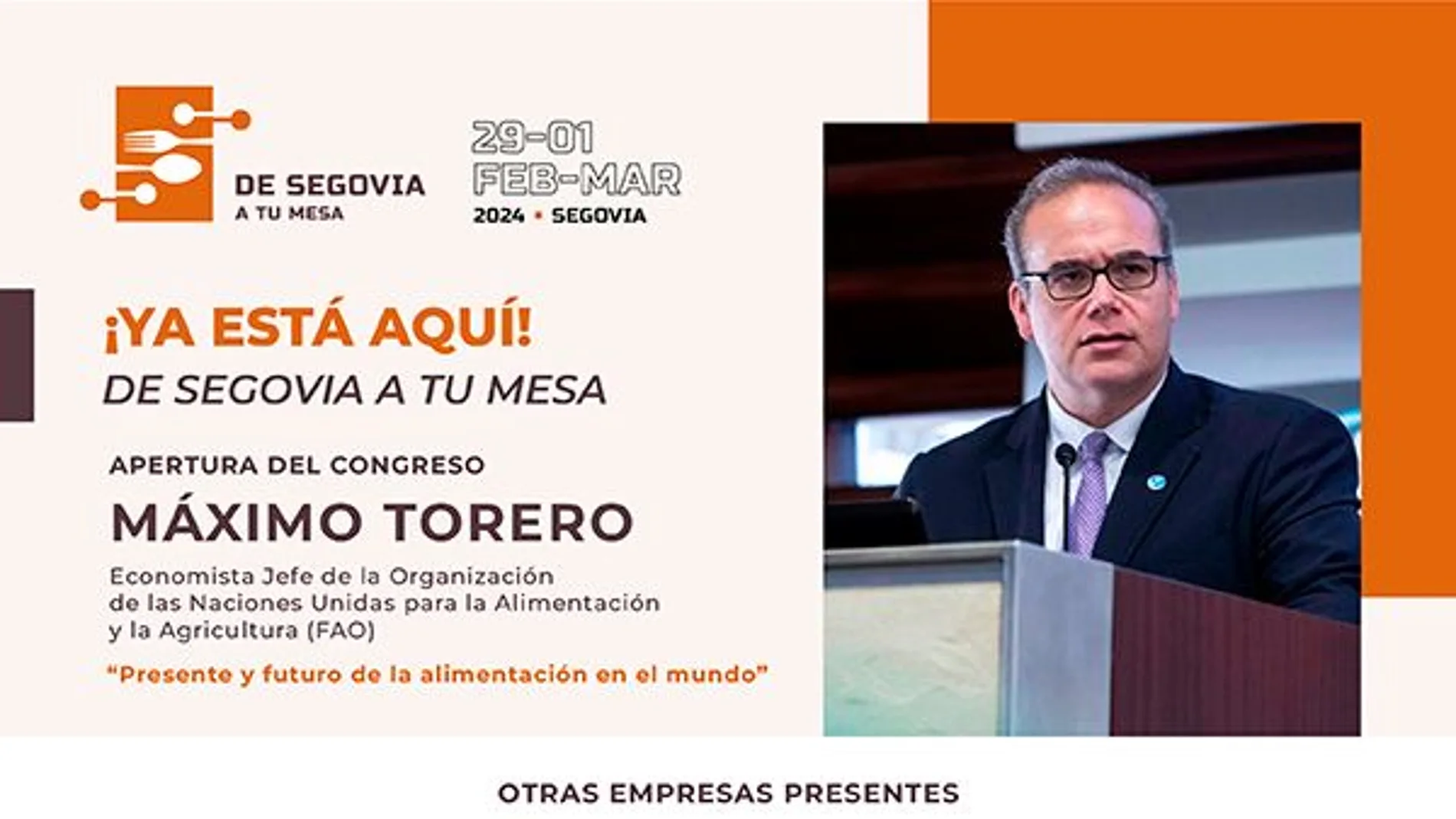 Cartel anunciador del Congreso "De Segovia a la mesa"