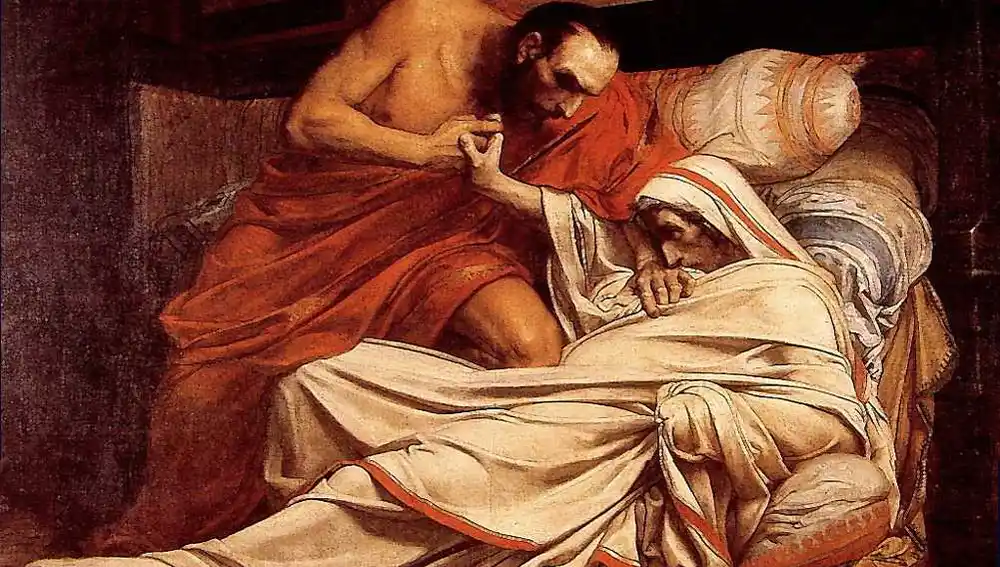 "La muerte de Tiberio", lienzo de Jean Paul Laurens