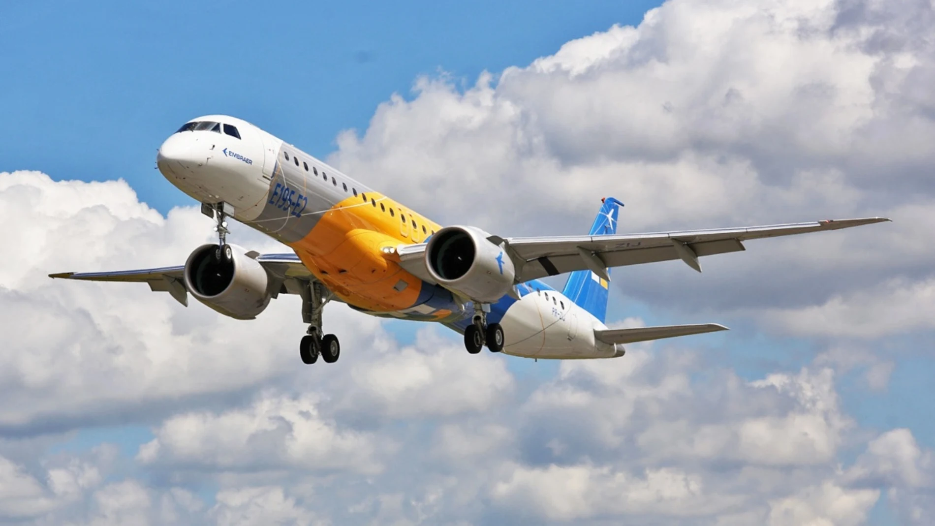 Un avión de la compañía brasileña Embraer