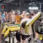Imagen del vídeo que recoge la violenta riña en un gimnasio de Reus (Tarragona)