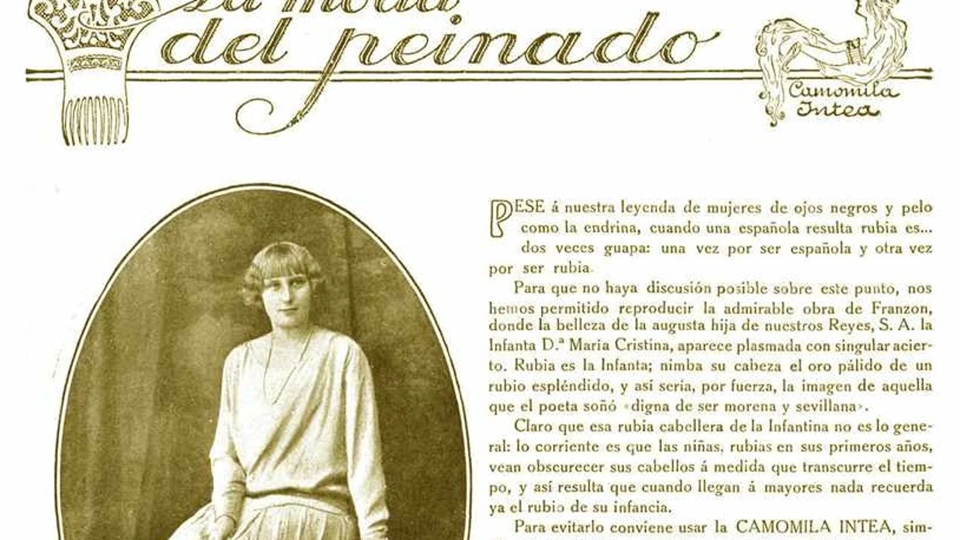 Cuentan que la infanta María Cristina (en el anuncio) tenía un carácter "fuerte"