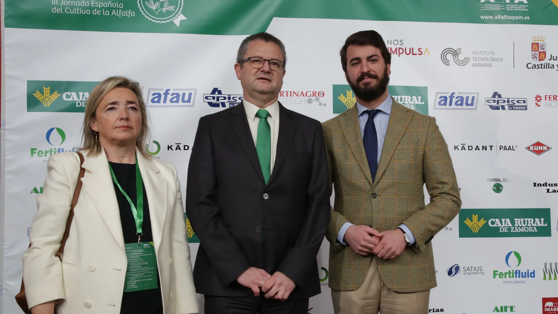 Gallardo, Dueñas y Vendrell, antes de la jornada sobre la alfalfa