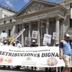 Una de las últimas manifestaciones de militares ante el Congreso de los Diputados
