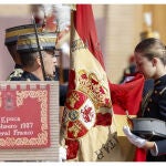 El pendón repostero que alude a Franco se pudo ver en la ceremonia de jura de bandera de la princesa de Asturias, Leonor de Borbón, celebrada en la Academia Militar de Zaragoza.