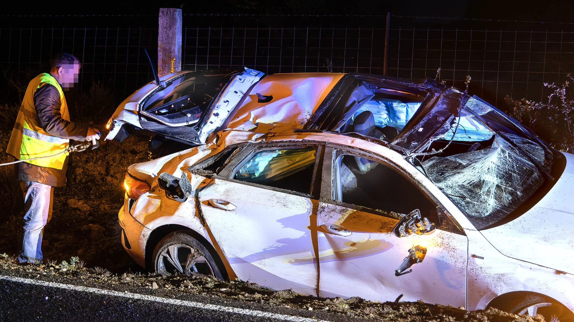 Un herido en un accidente en la SA-220, entre Ciudad Rodrigo y Tenebrón