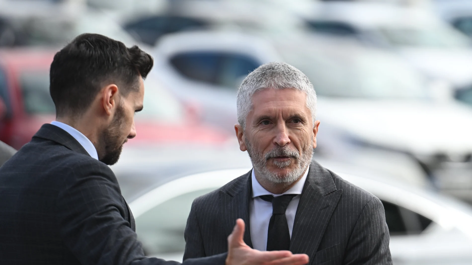 El ministro del Interior, Fernando Grande-Marlaska, a su llegada a una entrega de medallas