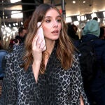 Victoria de Saboya con abrigo de leopardo en Nueva York.