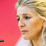Yolanda Díaz en un acto de campaña 