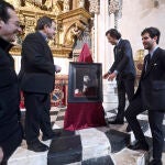 Presentación de la pintura en la catedral de Burgos