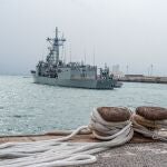 La fragata "Canarias" ha zarpado hoy desde Rota (Cádiz)