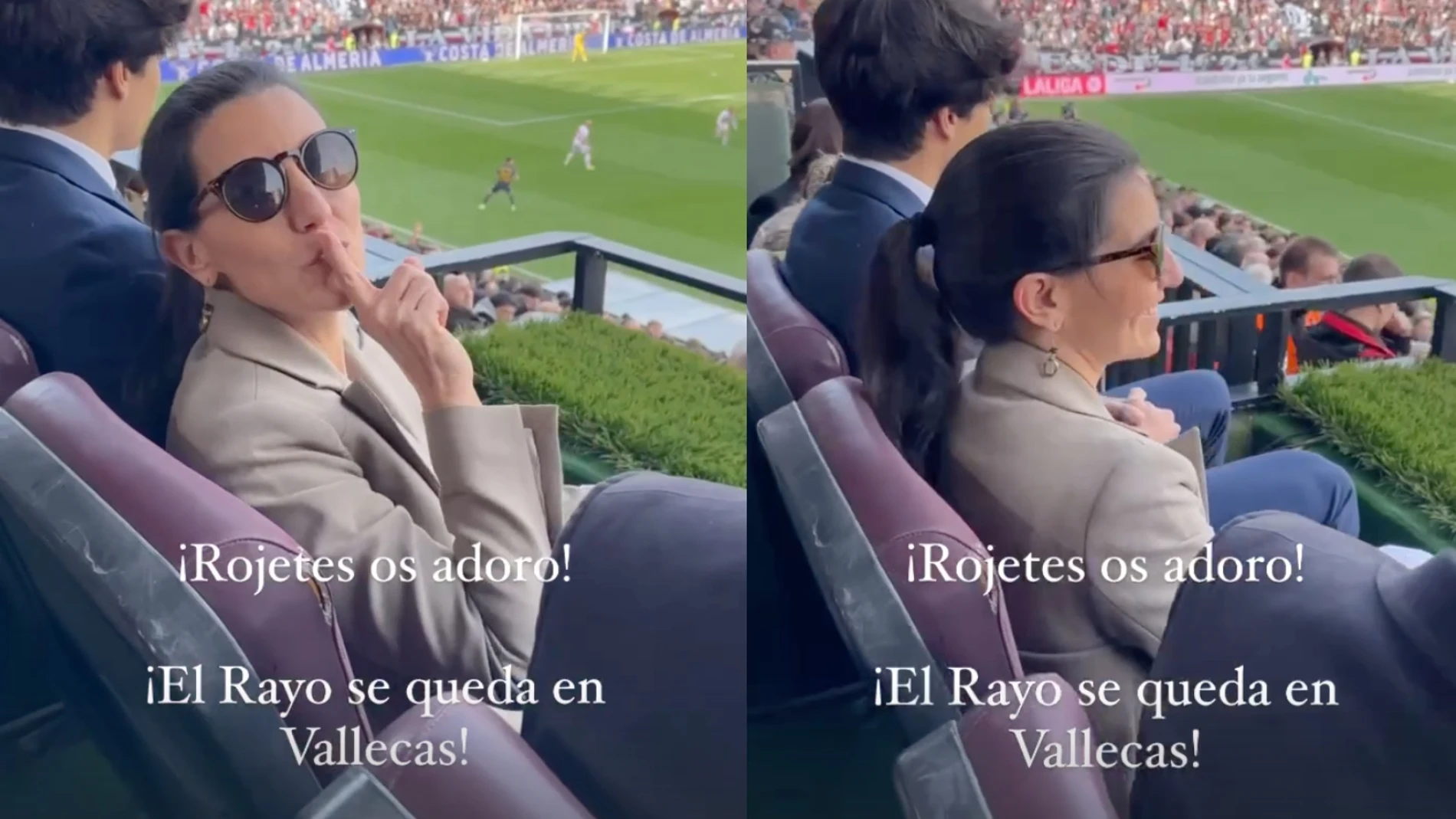 Rocío Monasterio recibe insultos en el palco de Vallecas