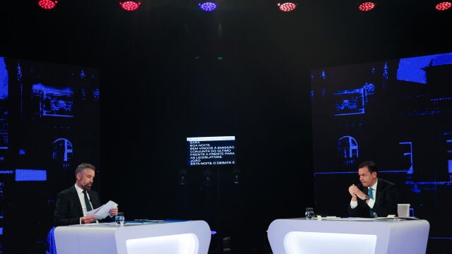 Debate electoral entre el socialista Pedro Nuno Santos y el conservador Luis Montenegro