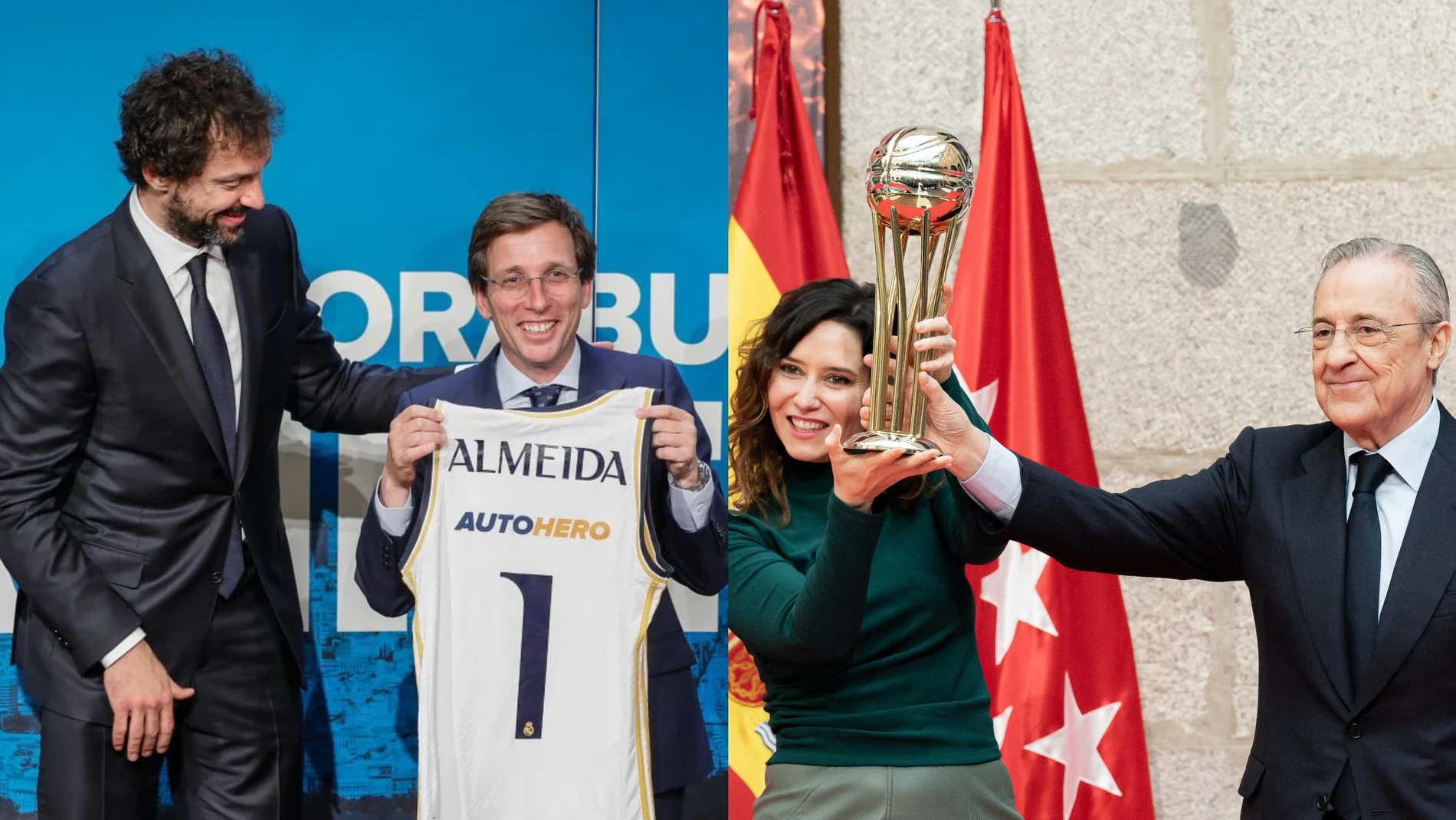 Comunidad de Madrid y Ayuntamiento reciben al Real Madrid por la conquista de la Copa del Rey de baloncesto. AYTO DE MADRID / EP 19/02/2024
