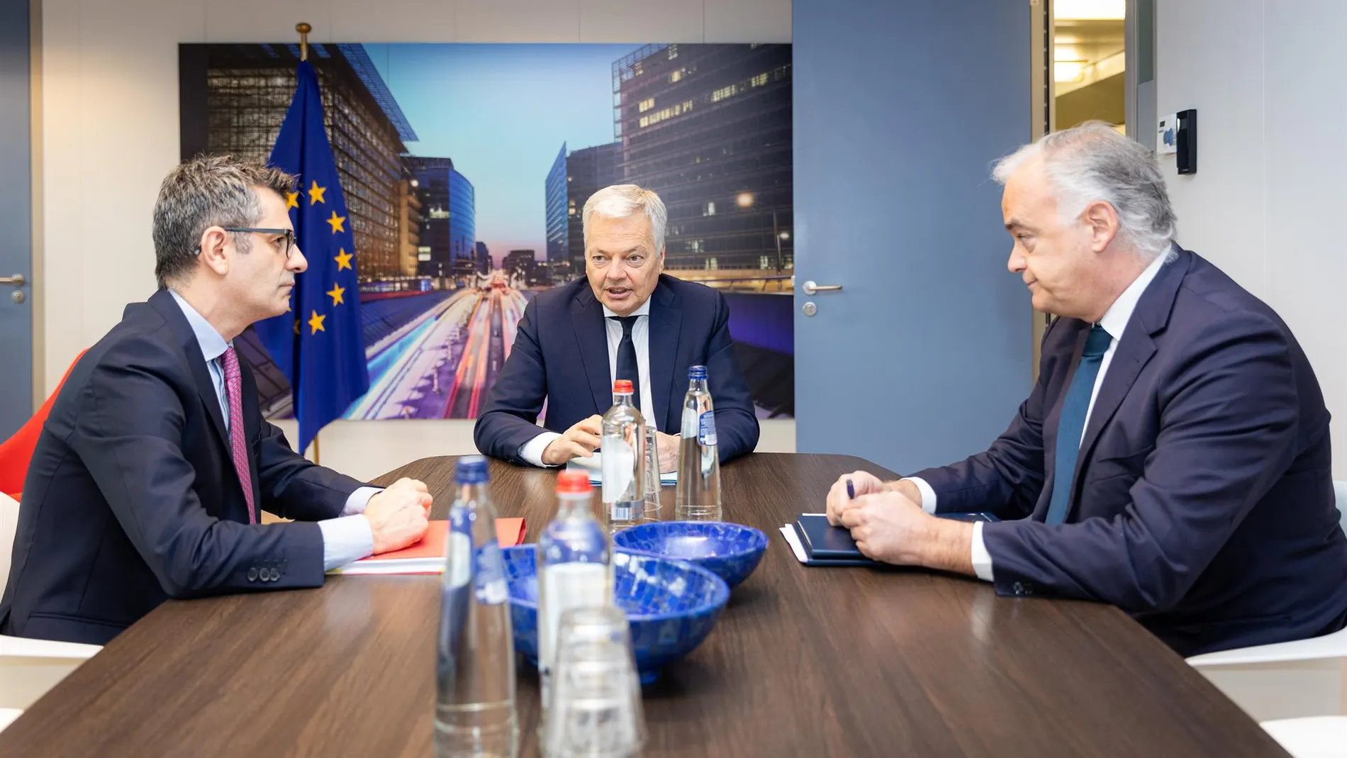 Reynders recibe de nuevo este lunes a Bolaños y González Pons para avanzar en el desbloqueo del CGPJ