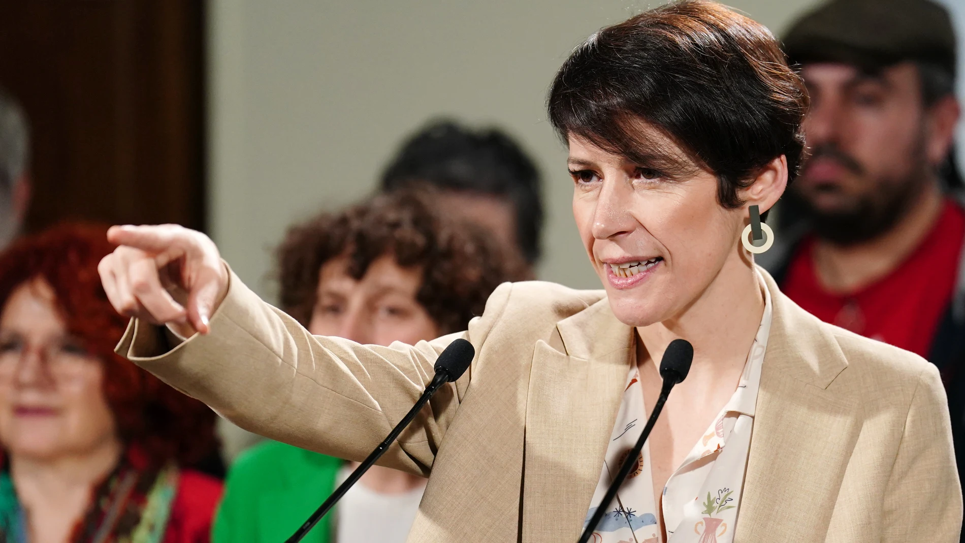 La portavoz nacional del BNG, Ana Pontón, durante una rueda de prensa para valorar los resultados de las elecciones gallegas en la Executiva Nacional del BNG en el Hotel Palacio del Carmen, a 19 de febrero de 2024, en Santiago de Compostela, A Coruña, Galicia (España). La líder del BNG ha valorado los resultados de las elecciones gallegas de ayer, 18 de febrero. El BNG quedó segunda fuerza política con 25 escaños. El partido ha subido en seis escaños tras las últimas elecciones autonómicas. ...