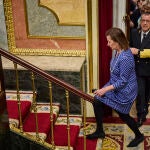 La presidenta del Congreso Francina Armengol en el pleno del Congreso de los Diputados donde se vota el Proyec