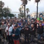 Vecinos de Barbate se concentraron el pasado 10 de febrero en repulsa por el asesinato de los dos guardias civiles
