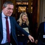 Yolanda Diaz y José Ramón Gomez Besteiro en el pleno del Congreso de los Diputados donde se vota el Proyecto d