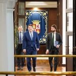 Mañueco, García Gallardo y Fernández Carriedo, antes de presentar el proyecto de presupuestos de 2024