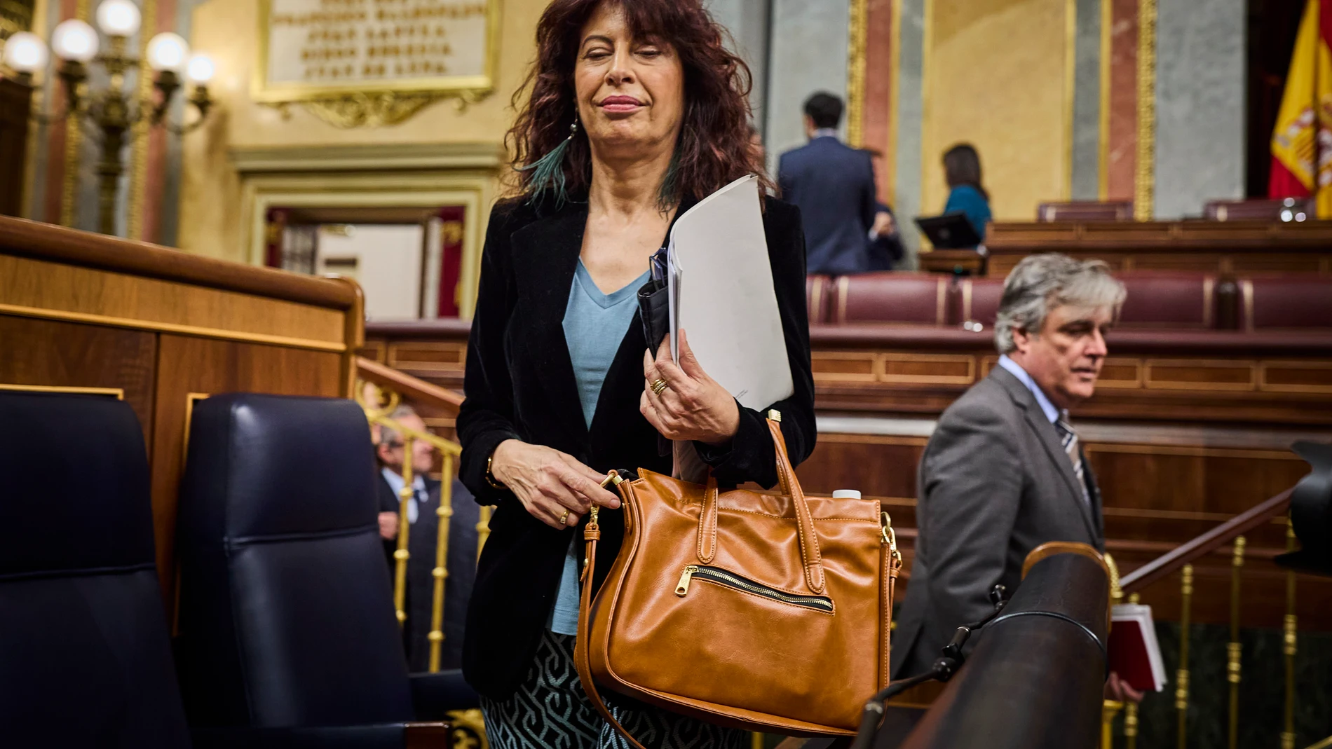 La ministra de Igualdad, Ana Redondo, presenta el Proyecto de Ley Orgánica de representación paritaria y presencia equilibrada de mujeres y hombres en el pleno del Congreso de los Diputados. © Alberto R. Roldán / Diario La Razón. 22 02 2024