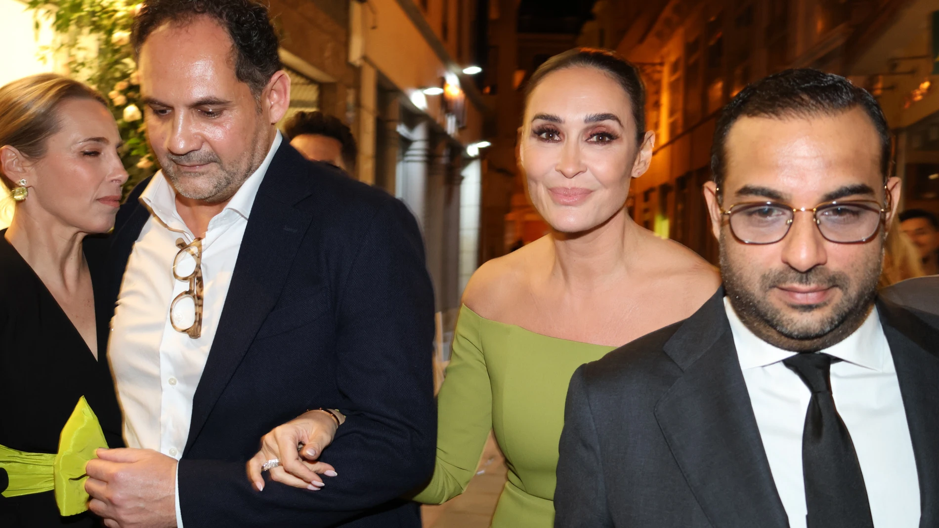 Vicky Martín Berrocal en la inauguración de su tienda en Málaga.