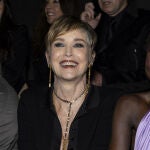 Sharon Stone en los desfiles de Milán.