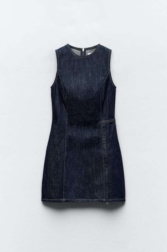 Mini vestido denim.