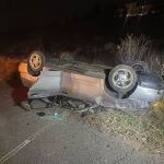 Estado del vehículo en el accidente de Ávila con cuatro heridos