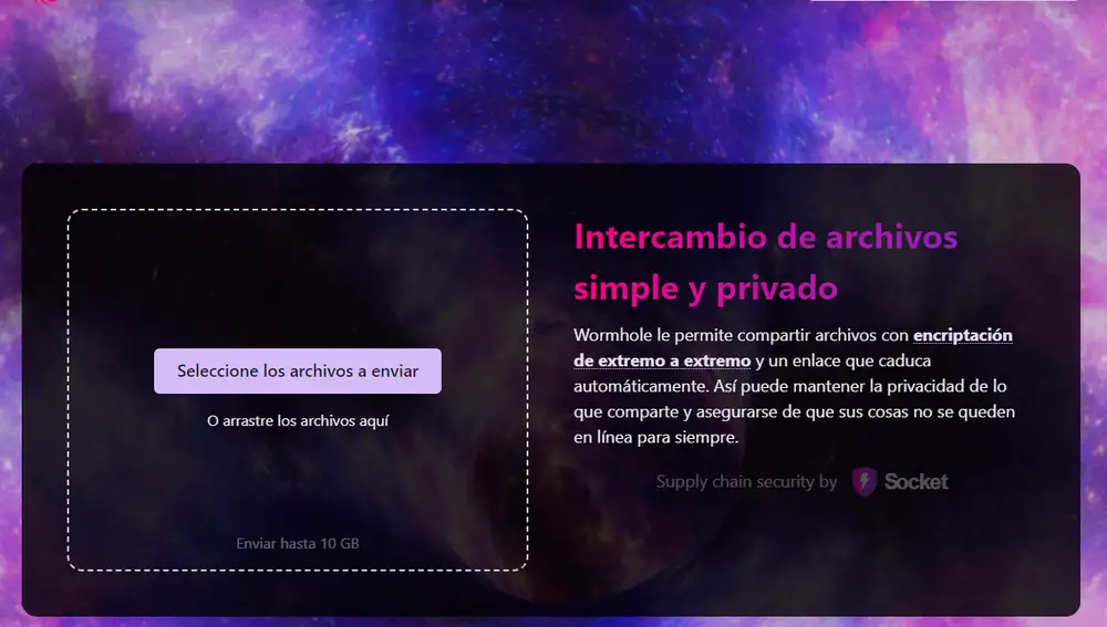Wormhole le permite compartir archivos con encriptación de extremo a extremo y un enlace que caduca automáticamente