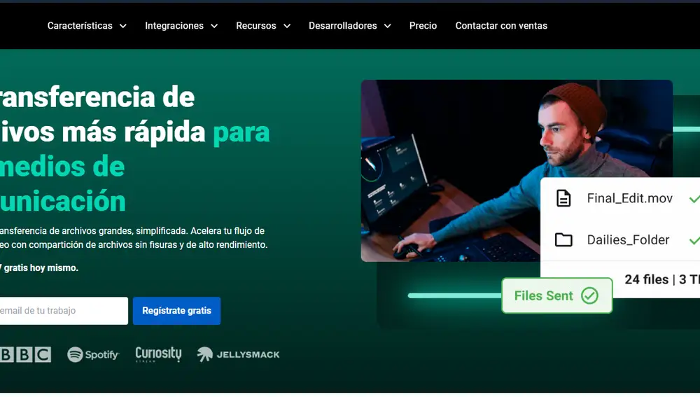 Esta web permite intercambiar archivos de hasta 70 gigas