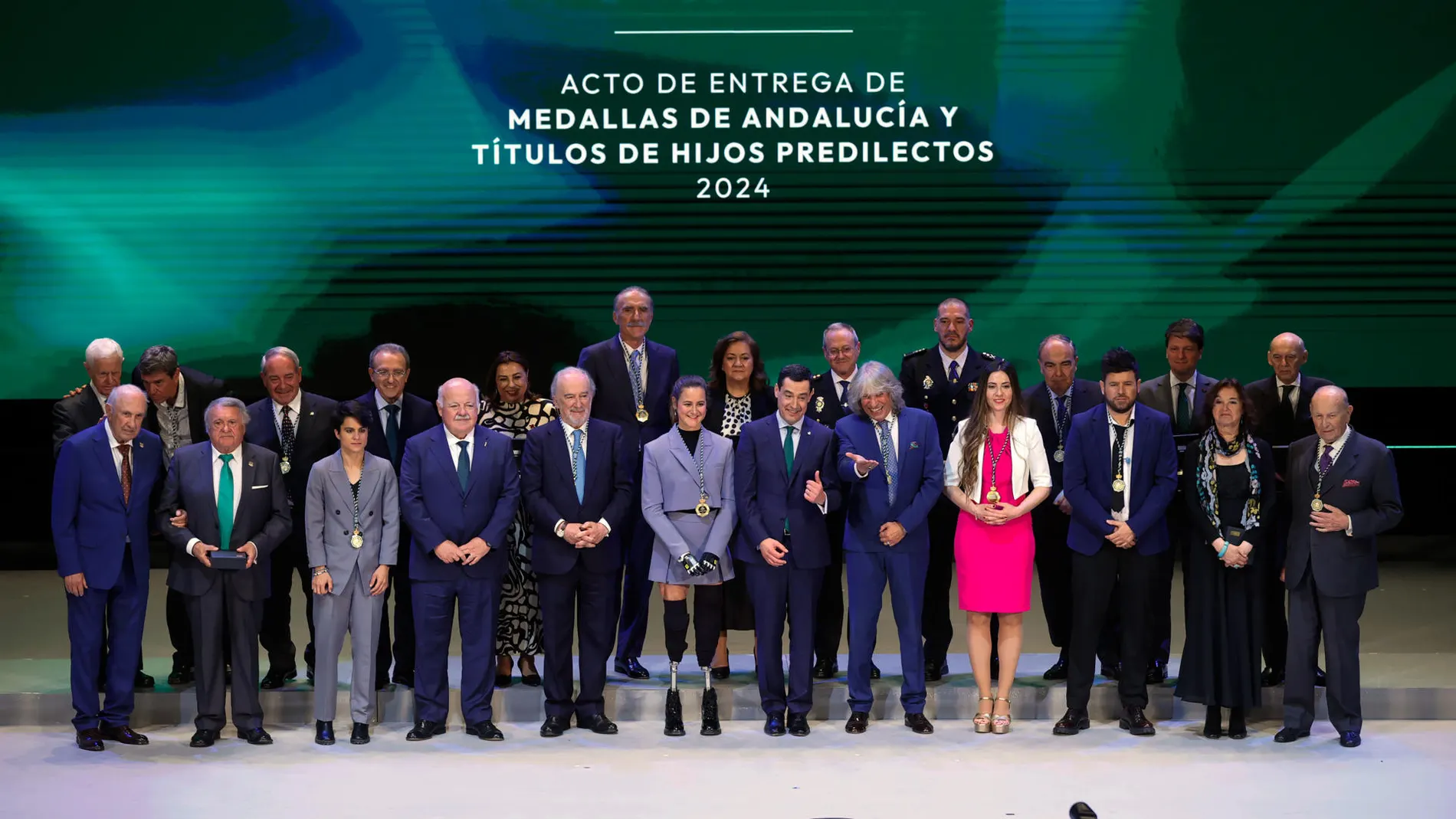 El presidente andaluz, Juanma Moreno, y el presidente del Parlamento andaluz, Jesús Aguirre