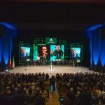 Juanma Moreno durante la entrega de las medallas de Andalucía