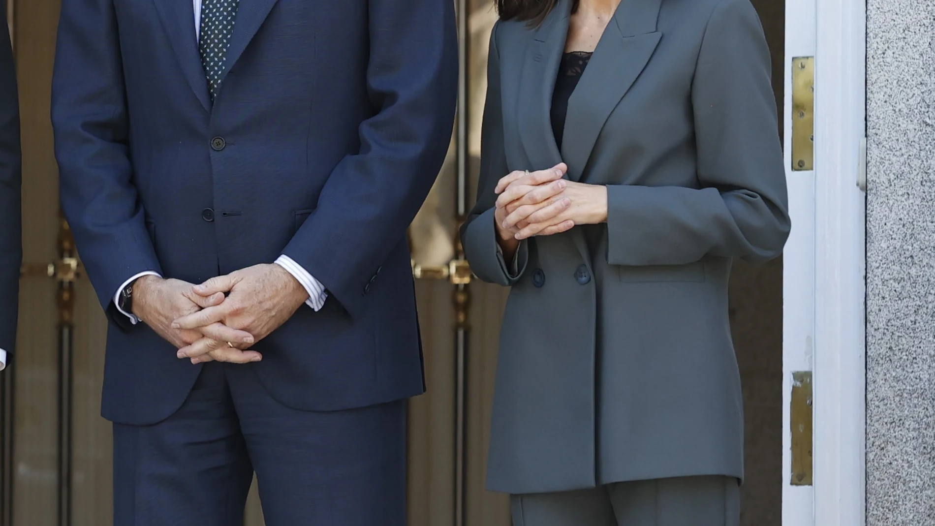 El Rey Felipe y la Reina Letizia posan para los medios durante el almuerzo ofrecido en el Palacio de la Zarzuela, a 28 de febrero de 2023, en Madrid (2024). PARAGUAY;CASA REAL;REYES;ALMUERZO;PRESIDENTE Antonio Gutiérrez / Europa Press 28/02/2024