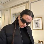 El look de Rosalía para el desfile de Dior. 