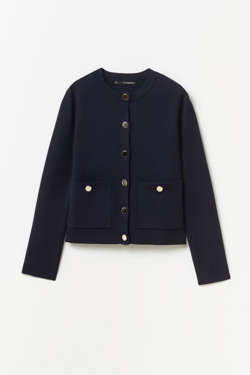 Chaqueta caja lisa