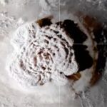 Imagen de la erupción submarina del Hunga Tonga-Hunga Ha’apai en 2022. 