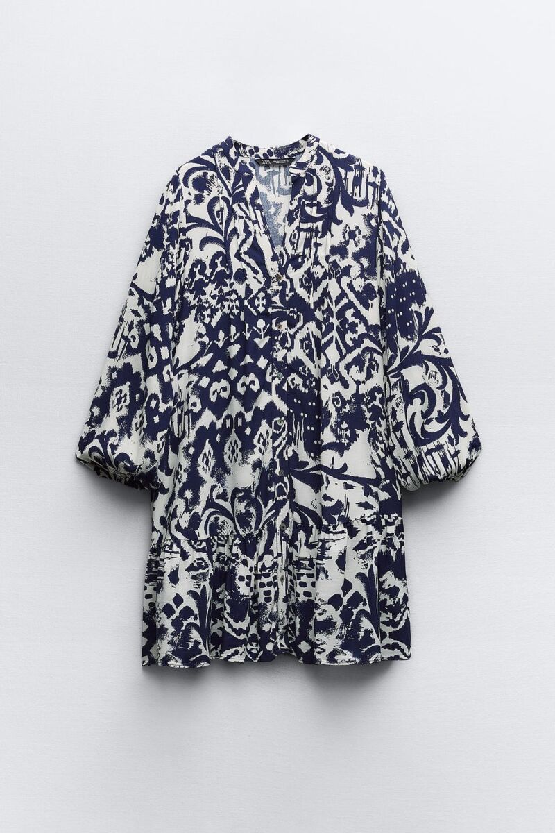 Vestido mini volantes