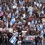 Hostages release protest march from the Gaza border to Jerusalem