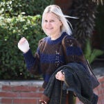 Eugenia Martínez de Irujo con la mano vendada