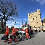 Simulacro de incendio en el Alcázar de Segovia