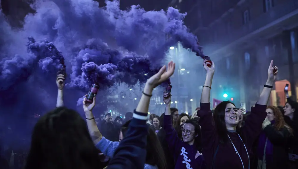 Manifestación organizada por la Comisión 8M con motivo del Día de la Mujer.