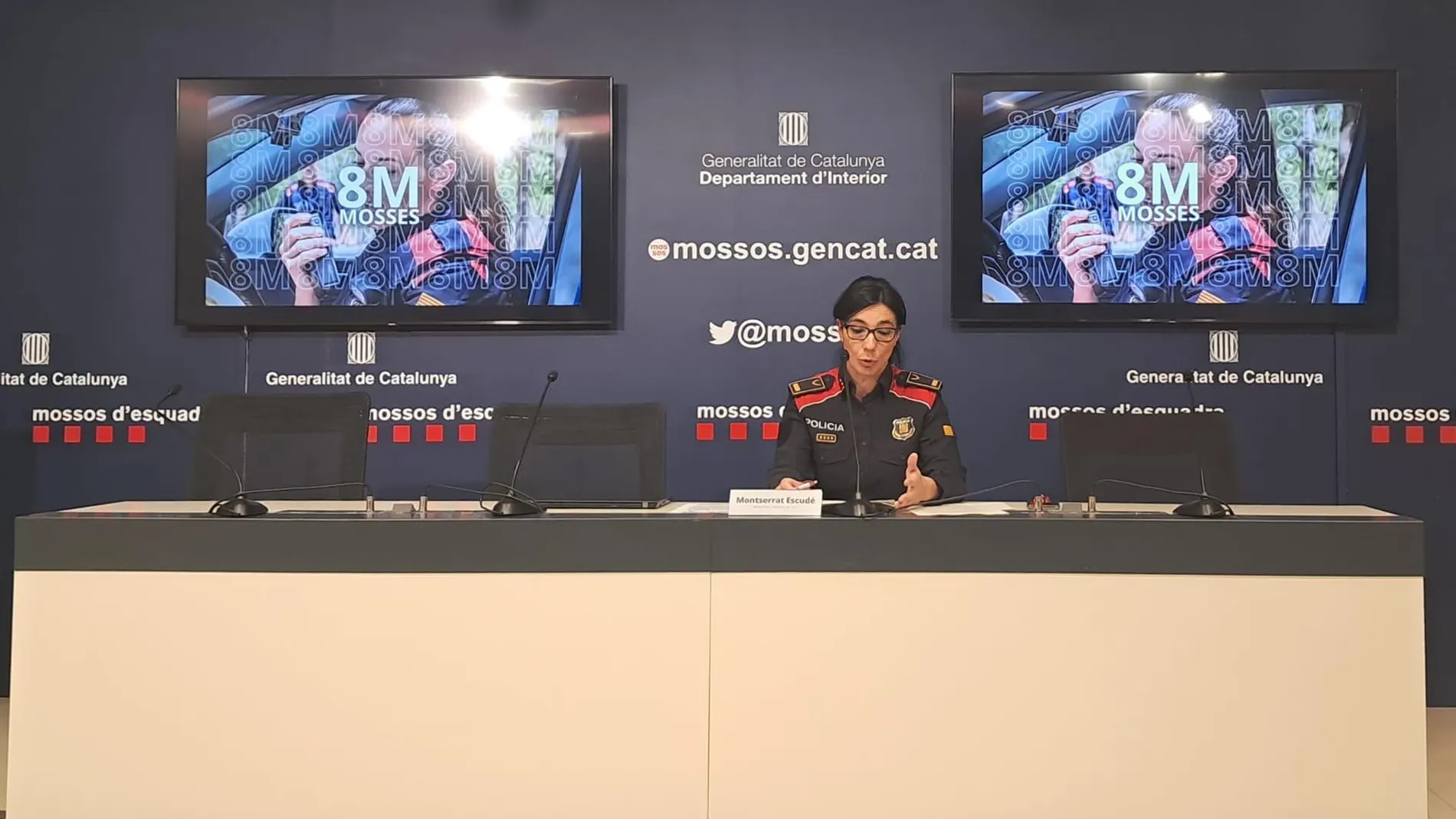 La portavoz de los Mossos d'Esquadra, Montserrat Escudé