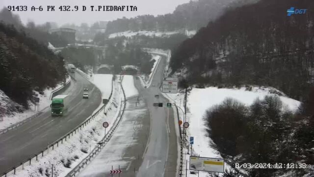 Cámara de tráfico en la A-6 (Lugo). 
