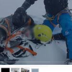Un momento del rescate